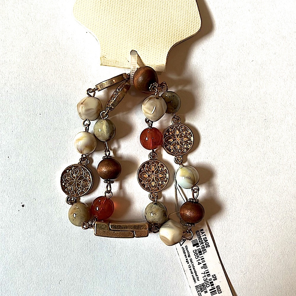 New Directions Natural Sage Stone Bracelet